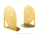 Sujetalibros de metal para el hogar decorativo de lujo ligero grande dorado